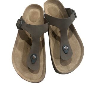 Fitory Brown Cork Footbed Sandals Women’s Size 10 – New in Box, Adjustable Strap